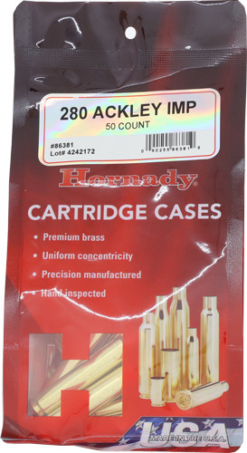 Hornady Unprimed Cases 280 - Ackley Improved 50 Pack 5pk/cs