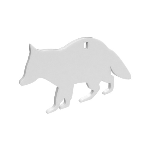B/c Ar500 3/8" Silhouette Racoon Wht