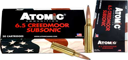 Atomic 6.5 Cm 129gr Subsonic - Sp 20rd 10bx/cs