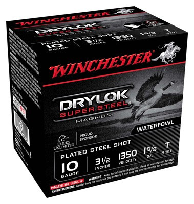 Winchester Drylok 10ga 3.5" - 1-5/8oz #t 1350fps 25rd 10bx/c