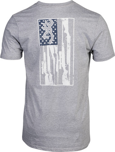 Browning Ss T-shirt Browning - Legacy Flag Hthr Gray Xlarge