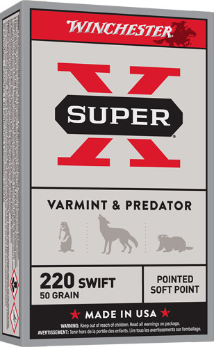 Winchester Super-x 220 Swift - 50gr Jsp 20rd 10bx/cs