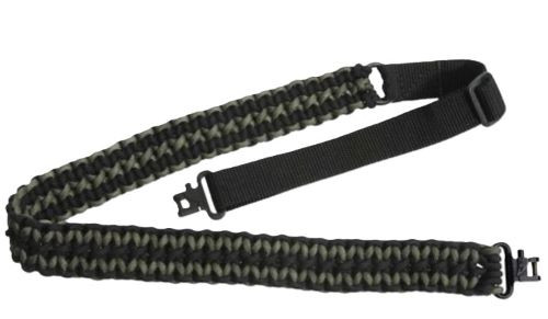 Toc Paracord Rifle Sling With - Swivel Black/gray