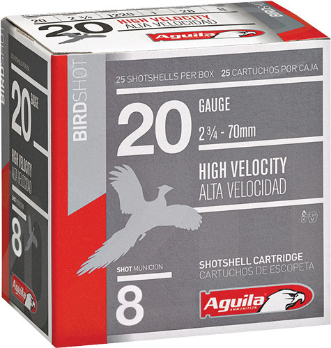 Aguila Shotshell 20ga 2.75" - 1oz #8 250rd Case Lot