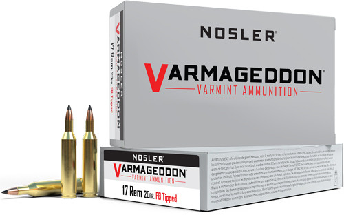 Nosler Varmageddon 17 Rem - 20gr Fbt 20rd 20bx/cs