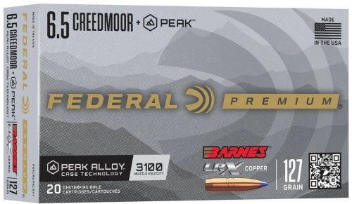 Federal Peak 6.5 Cm 127gr - Barnes Lrx 20rd 10bx/cs