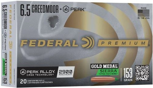 Federal Peak 6.5 Cm 153gr - Sierra Tipped 20rd 10bx/cs