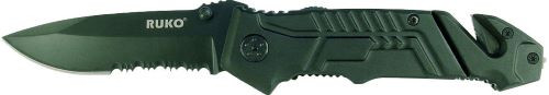 Ruko Folder Spring Assist - 3.25" Rubber Black Handle