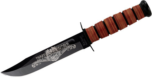 Ka-bar Utility Knife 7" 250th - Usa Commemorative & Sheath