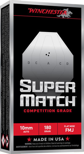 Winchester Super Match 10mm - 180gr Flat Nose 50rd 10bx/cs