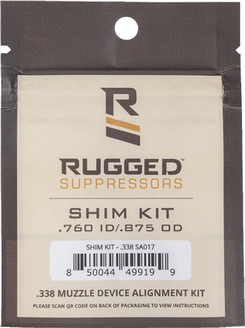 Rugged Suppressors Shim Kit - 338 Cal 3/4x24/m18x1/m18.5x1