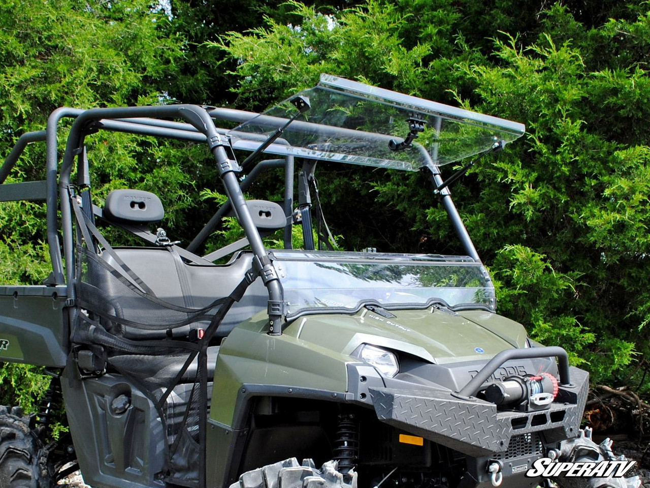 Polaris Ranger XP800 Folding Windshield (Scratch Resistant) by SuperATV