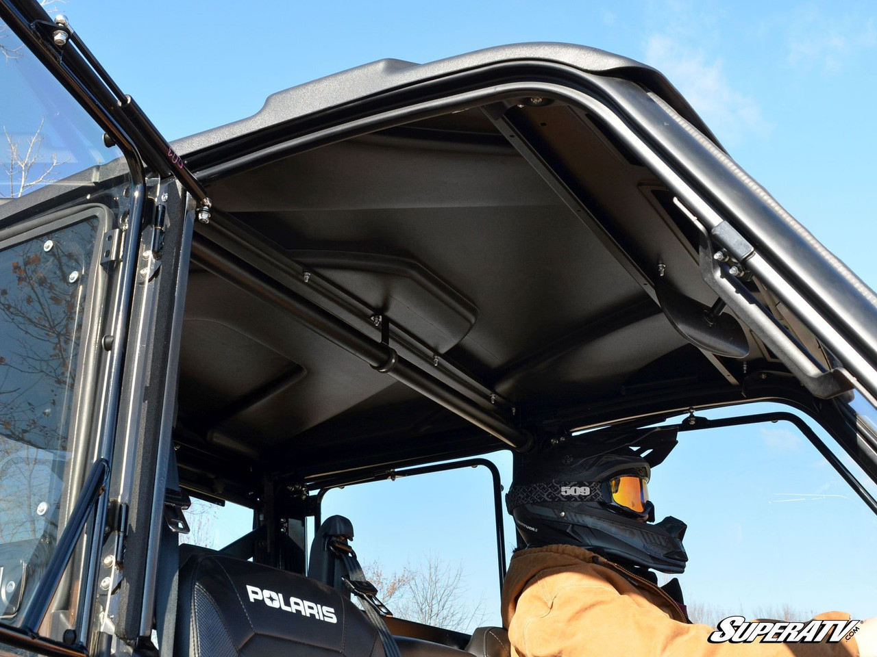 KEMIMOTO UTV Soft Roof Top – For Polaris Ranger Crew XP 1000 900 500 570 – 2015-2025 4-Door Models - View #2