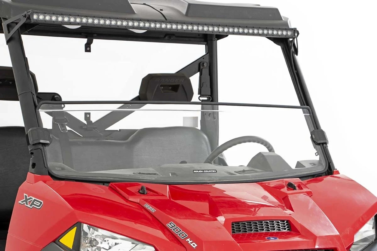 Polaris Ranger 900 / XP 1000 Half Windshield (Scratch Resistant) by Rough  Country