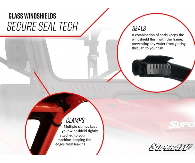 Polaris Ranger XP 1000 Glass Windshield - SuperATV GWS-P-RAN1K-S-01#XP