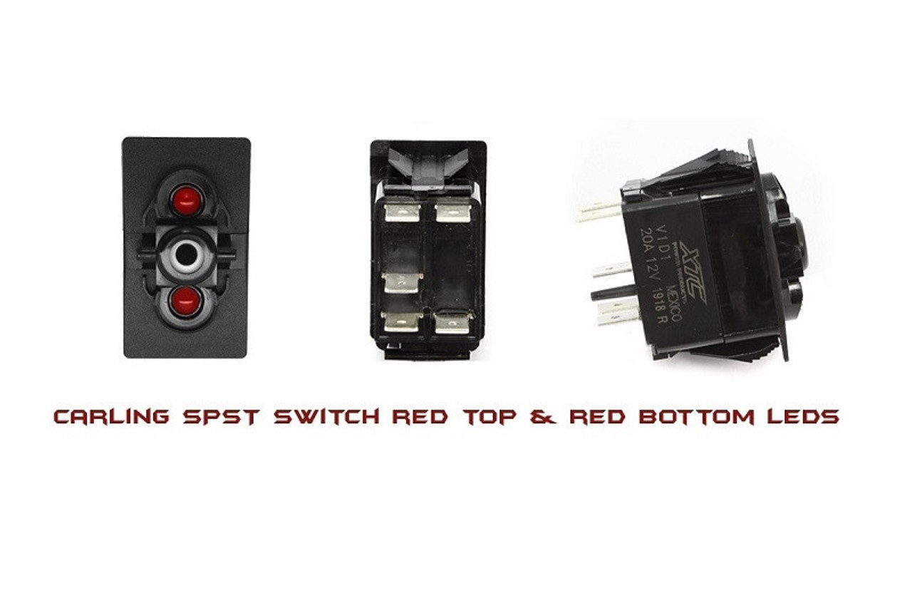 Switchカセット Polaris Ranger On-Off Spst Carling Rocker Switch With Red