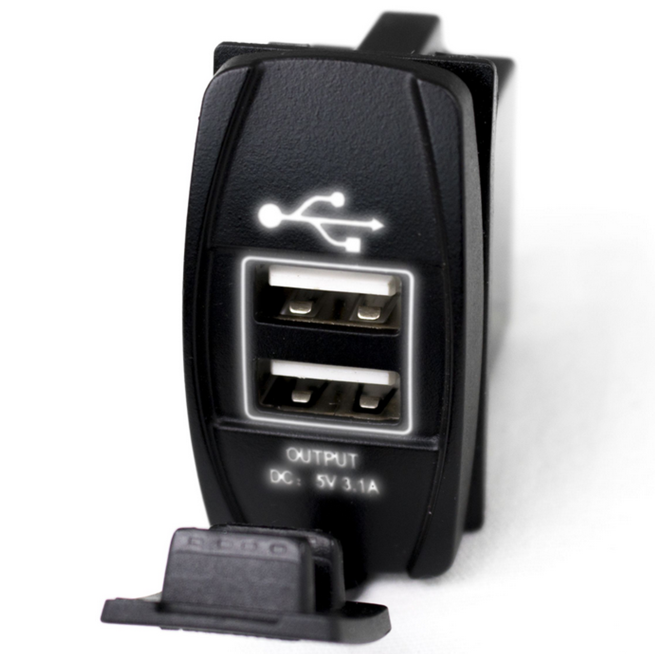 Polaris Ranger LED USB Charge Panel Rocker Switch by Race Sport Lighting