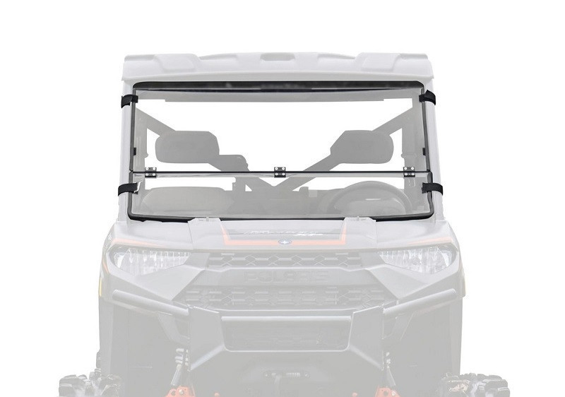 Polaris Ranger 1000 Scratch Resistant Flip Down Windshield - Super ATV