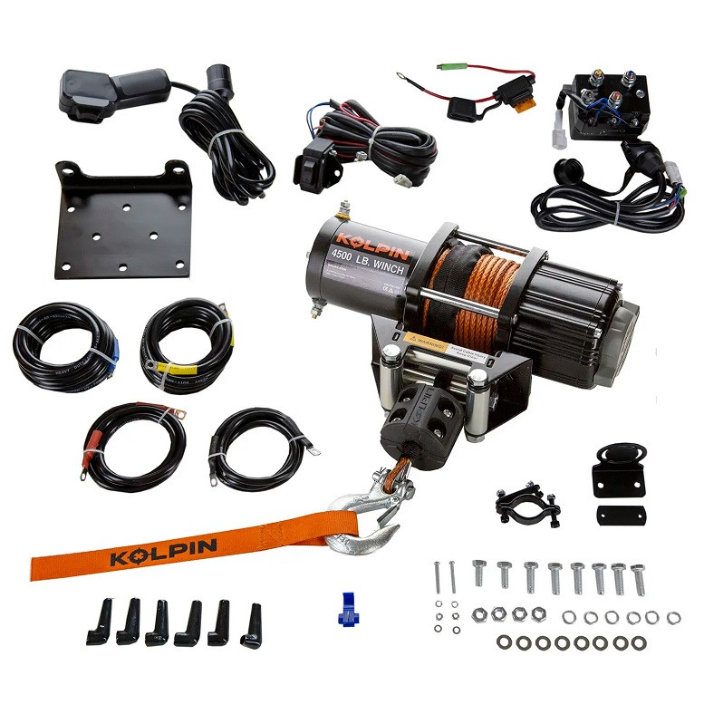 Polaris Ranger 4500 lb Synthetic Rope Winch Kit by Kolpin Powersports