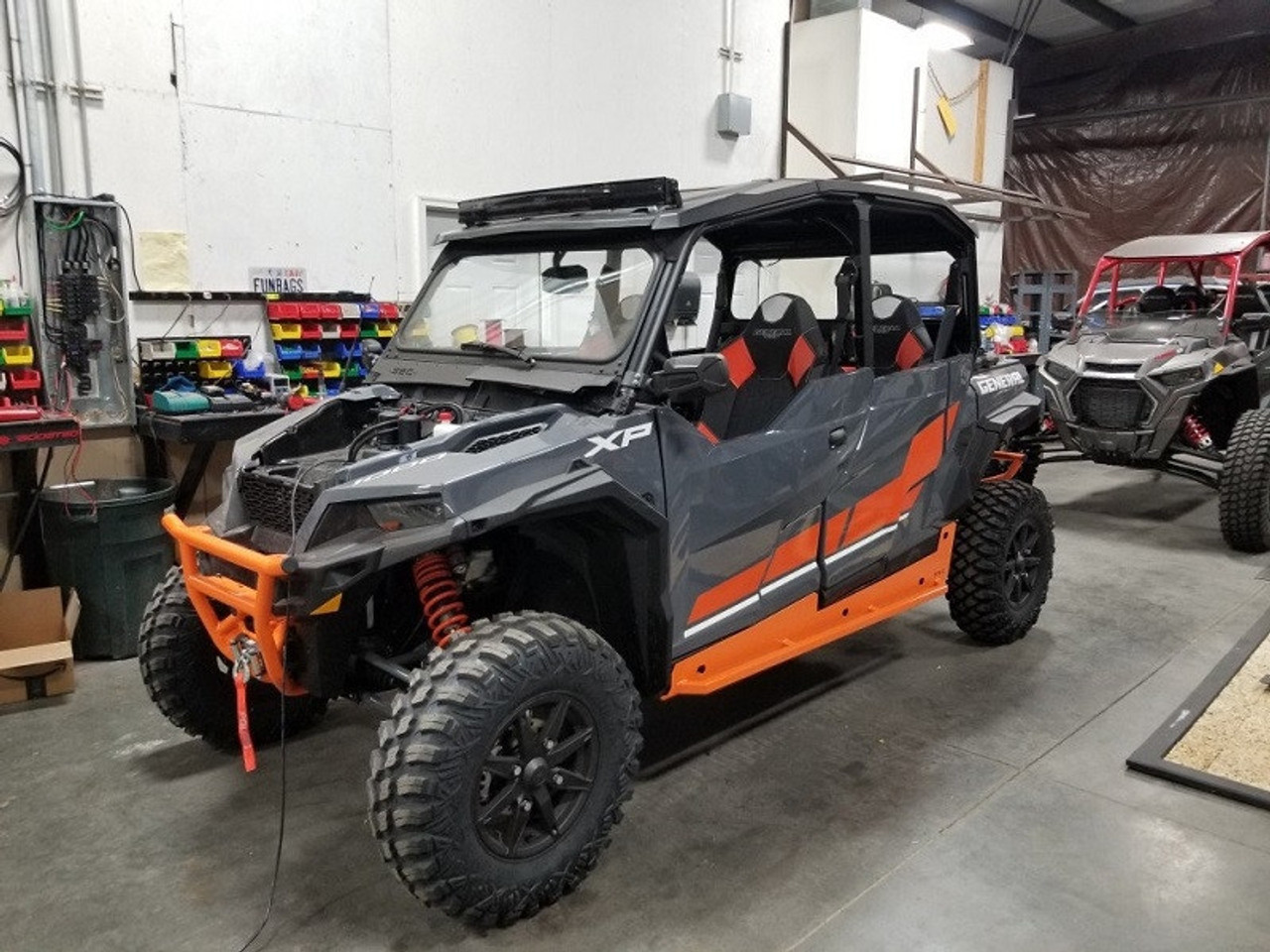 Polaris General 4 Seat Rock Sliders by Side by Customs General4Seat