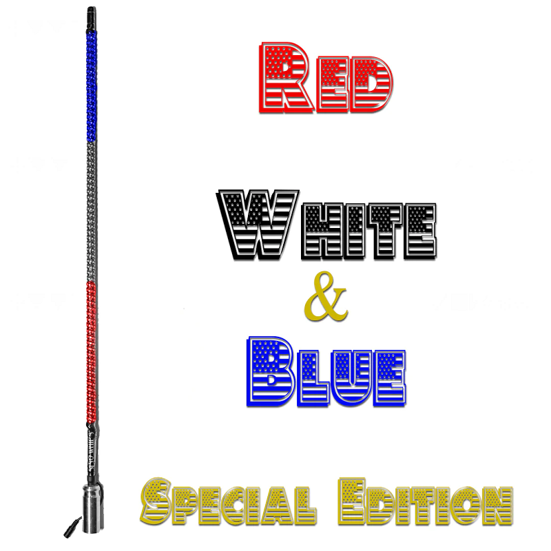 Polaris Ranger Red/White/Blue Special Edition Hyper Whip by 5150
