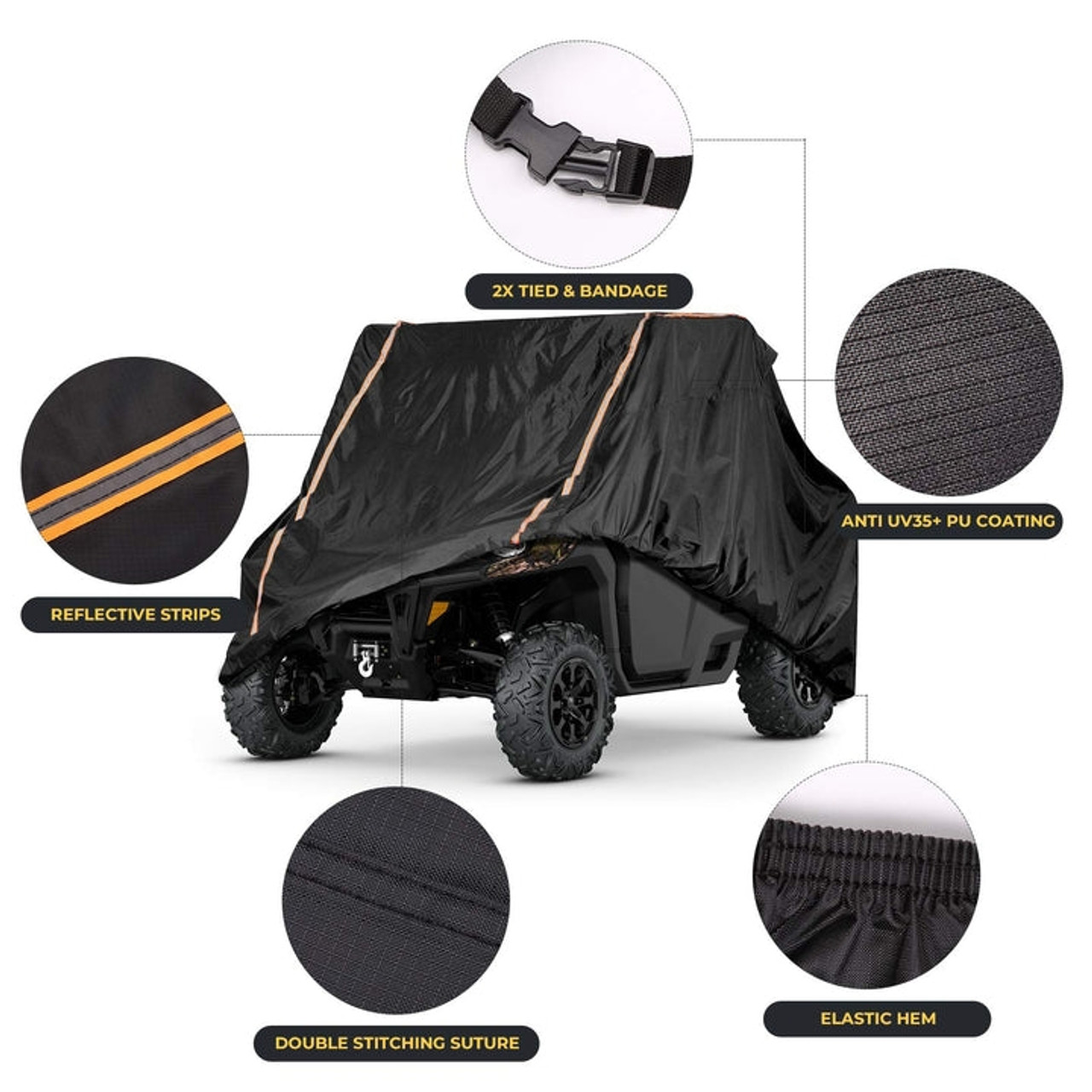 Ultimate Protection for Polaris Ranger 570 / XP 900 / 1000 with Kemimoto UTV  Cover