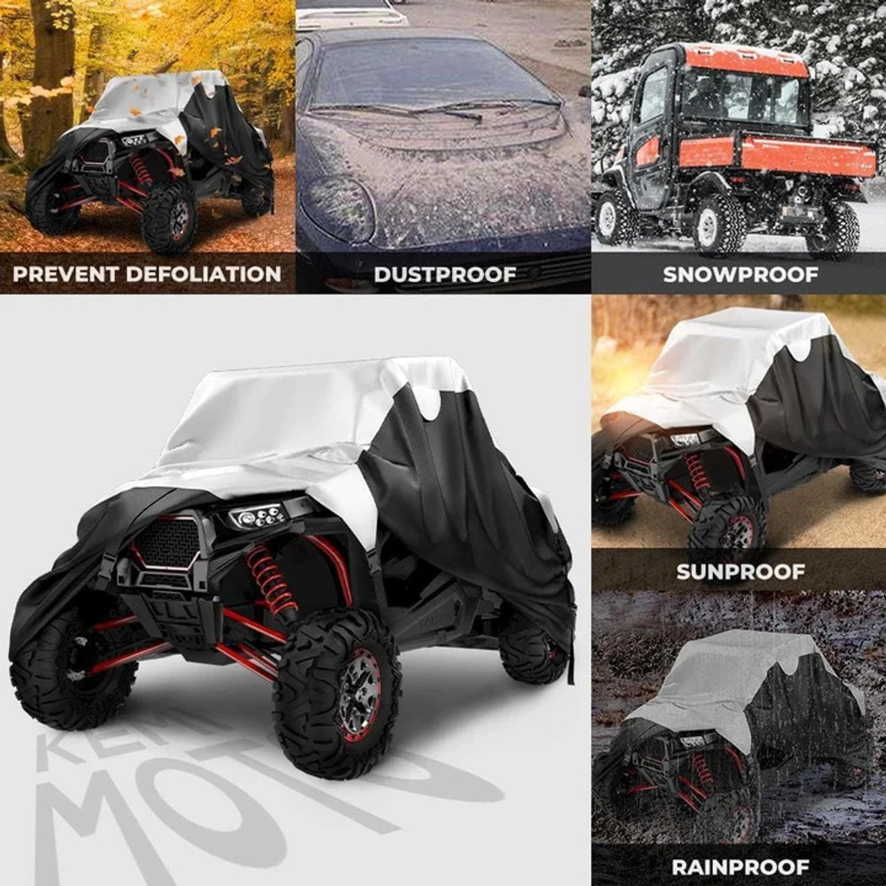 Kemimoto Polaris Ranger RZR UTV Rain Sun Dust Storage Cover - Fueled UTV