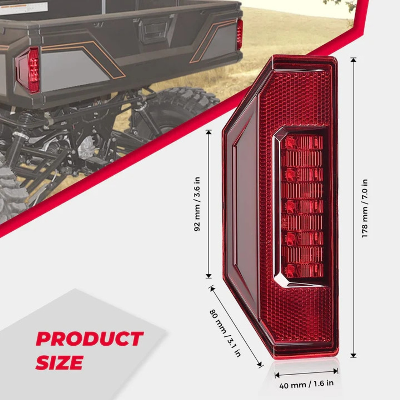 Enhance Your Ride Polaris Ranger Tail Light for 570/900/1000/XP 1000