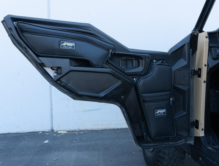 UTV Front Door Bags For Polaris General 1000/4 1000 2016-2025 - Storage Bag With Knee Pad & Cup Holder