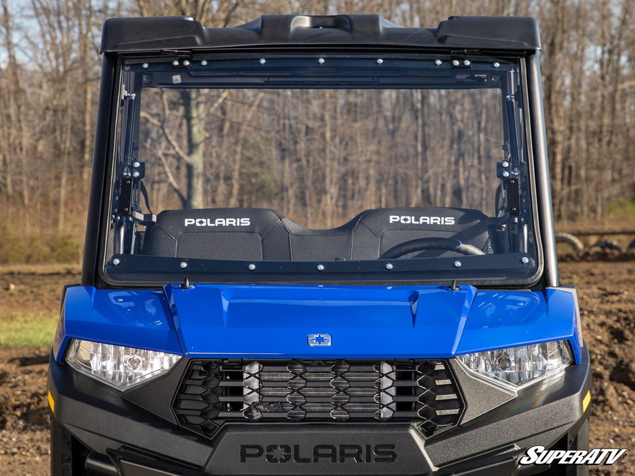 Polaris Ranger SP 570 Scratch-Resistant Flip Windshield by