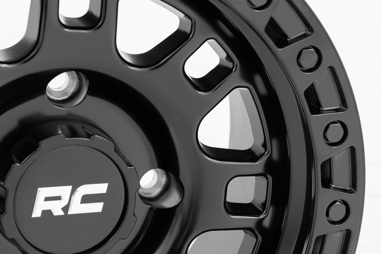 Polaris Ranger One-Piece Semi Gloss Black 82 Series 14x7 Wheel by