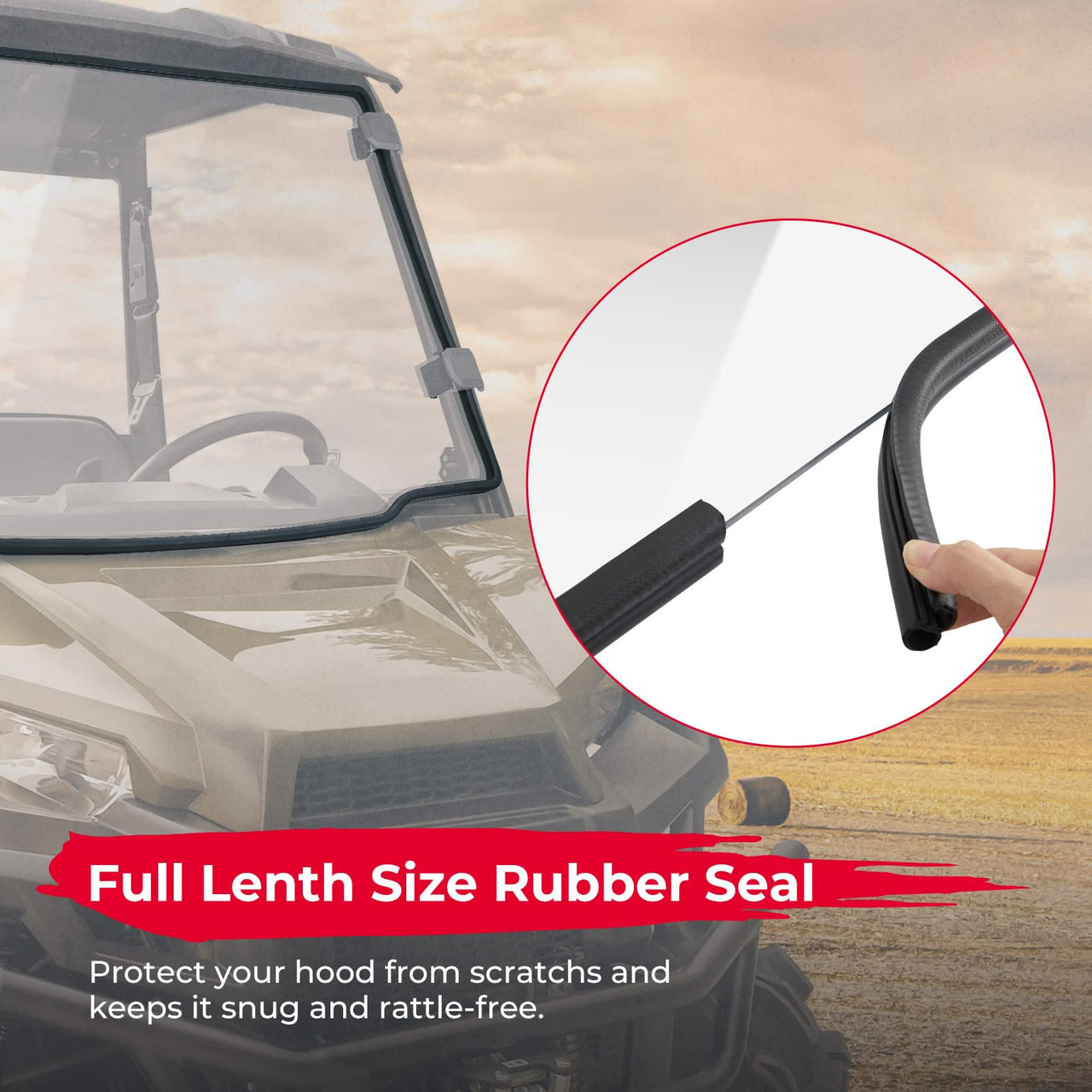 Polaris Ranger 570 Front Full Windshield by Kemimoto B0110-04601CL
