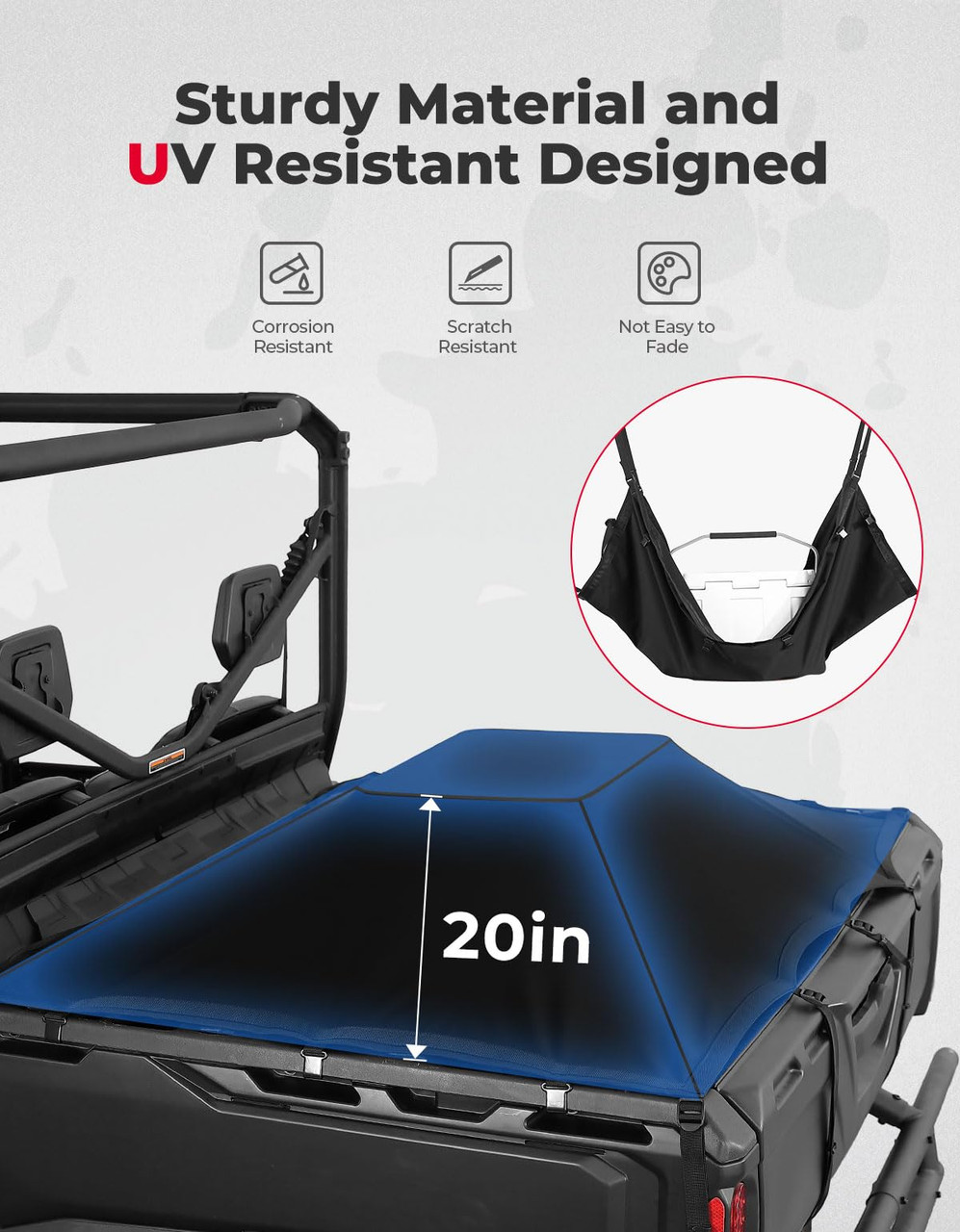 Polaris Ranger Stretchable Cargo Bed Net by Kemimoto B0108-03101BK