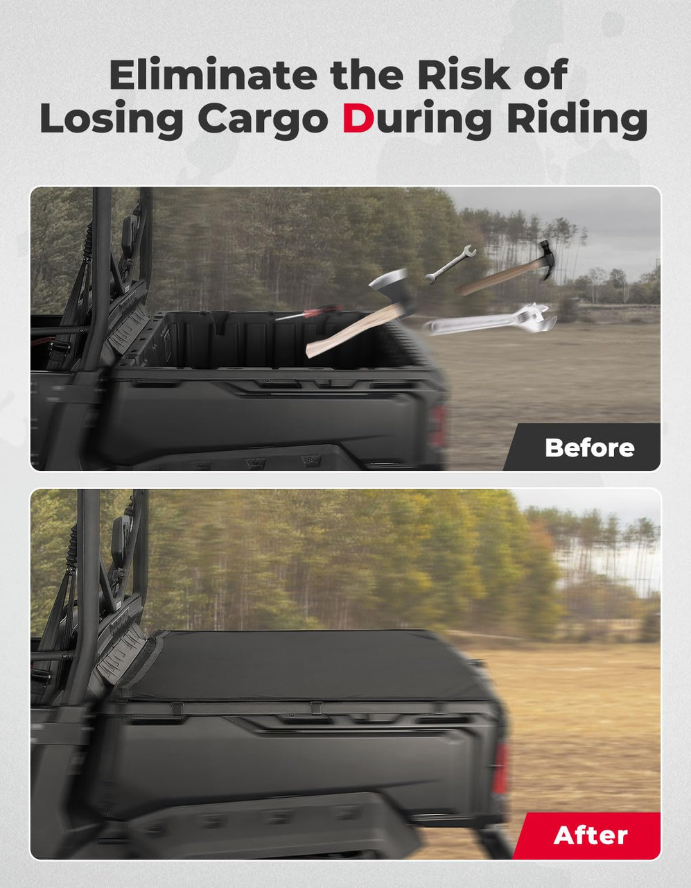 Polaris Ranger Stretchable Cargo Bed Net by Kemimoto B0108-03101BK
