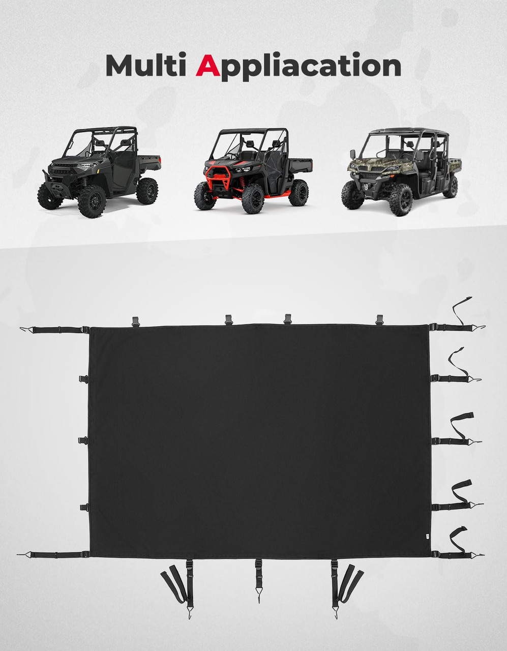 Polaris Ranger Stretchable Cargo Bed Net by Kemimoto B0108-03101BK