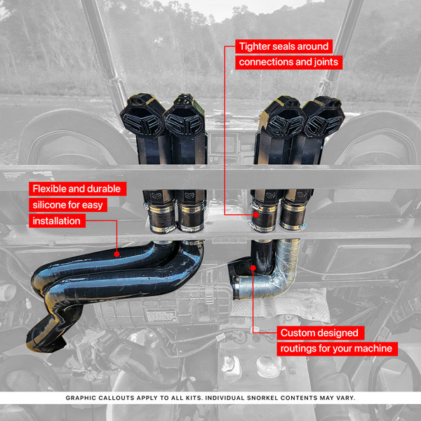 Polaris General 1000 Silicone Riser Kit by Snorkel Your ATV-71-11350