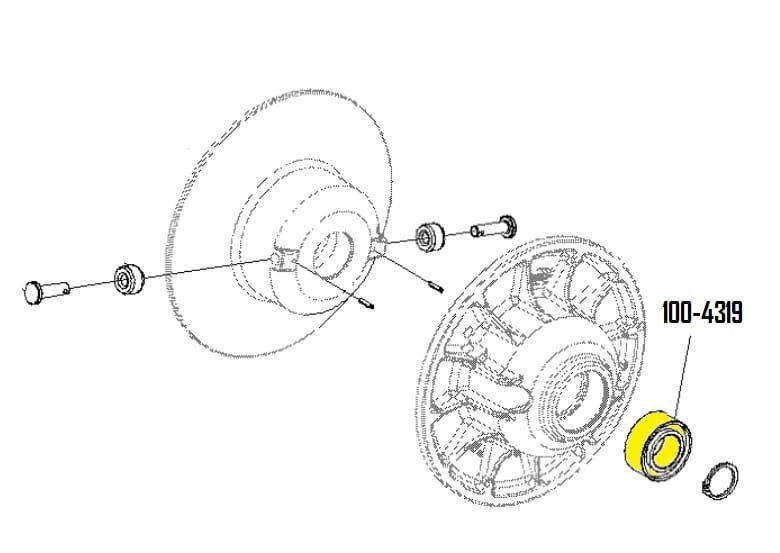 Polaris Ranger XP 900 Team Secondary Driven Clutch Bearing by Quad