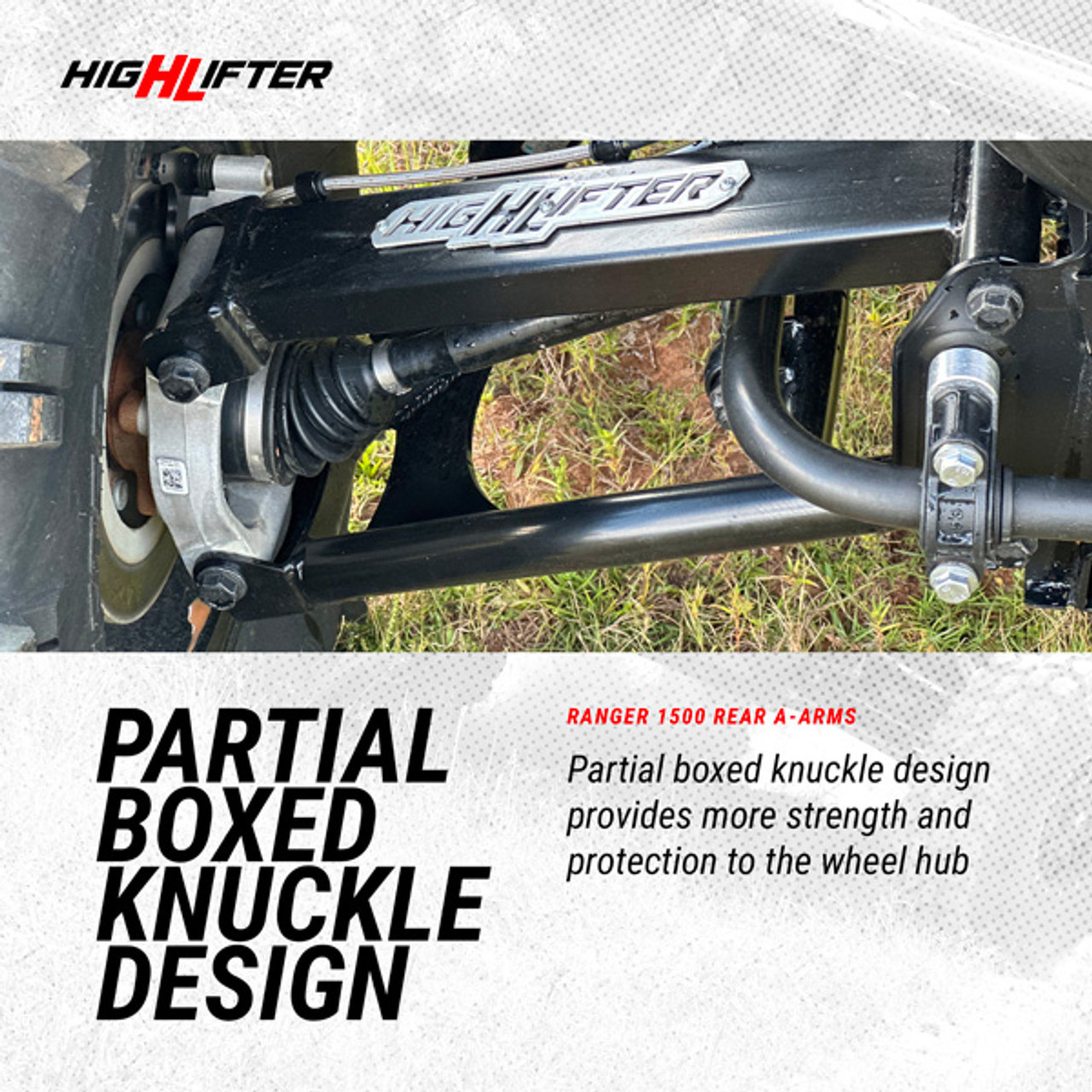 Polaris Ranger XD 1500 Upper and Lower Rear Raked Control Arms by