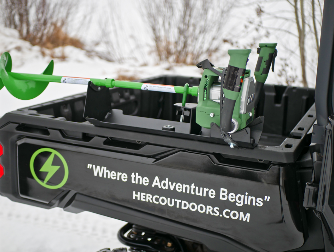 atv ice fishing accessories KEMIMOTO UTV Auger Holder Tool Rack, Universal U-Bolt Fit 0.79in-1.77in Square Tube Bow Carrier Auger Mount Shovel Axe Holder Compatible with ATV UTV w/Square Bar, Rubber Straps Molded design is durable and heavy Buy ATV/Snowmobile Box | Pro
