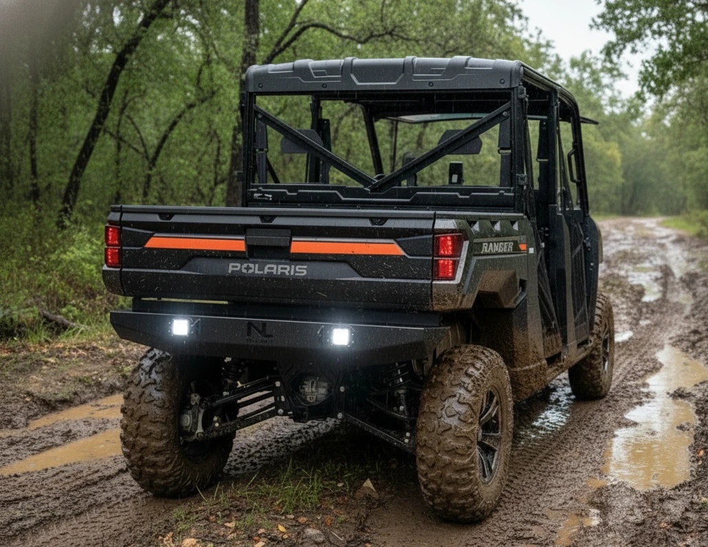 Polaris Ranger Riders Polaris Ranger XP1000/1000 Rear Bumper with Lights by No Limit ...