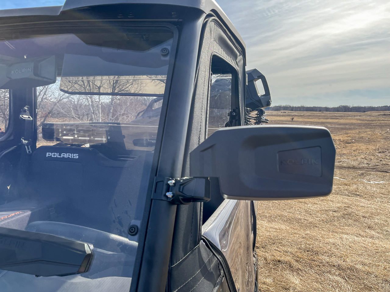 Polaris Ranger Side Mirrors (Set) - Landscape Style Wide View by