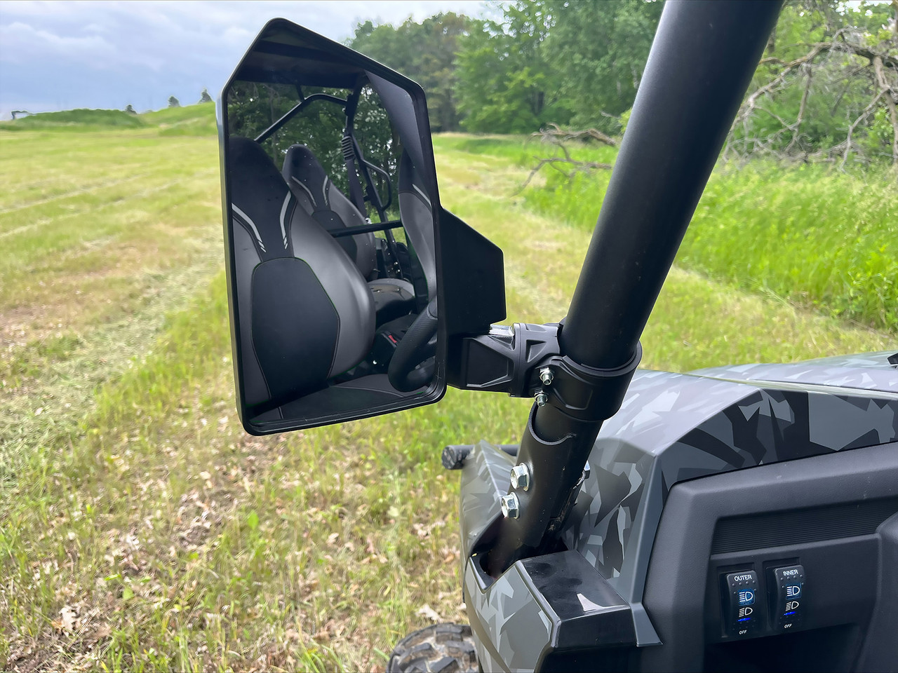 Polaris Ranger Fold In Tall Portrait Side Mirror Set by Kolpin