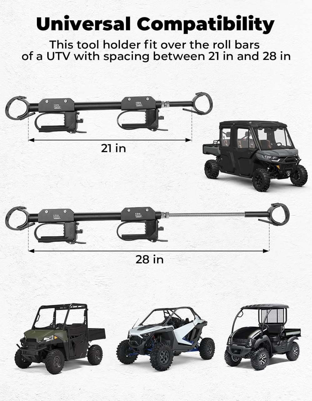 Hunting Rack For Polaris Ranger Polaris Ranger Overhead Hunting Tool Holder Rack by Kemimoto - B1709 ...