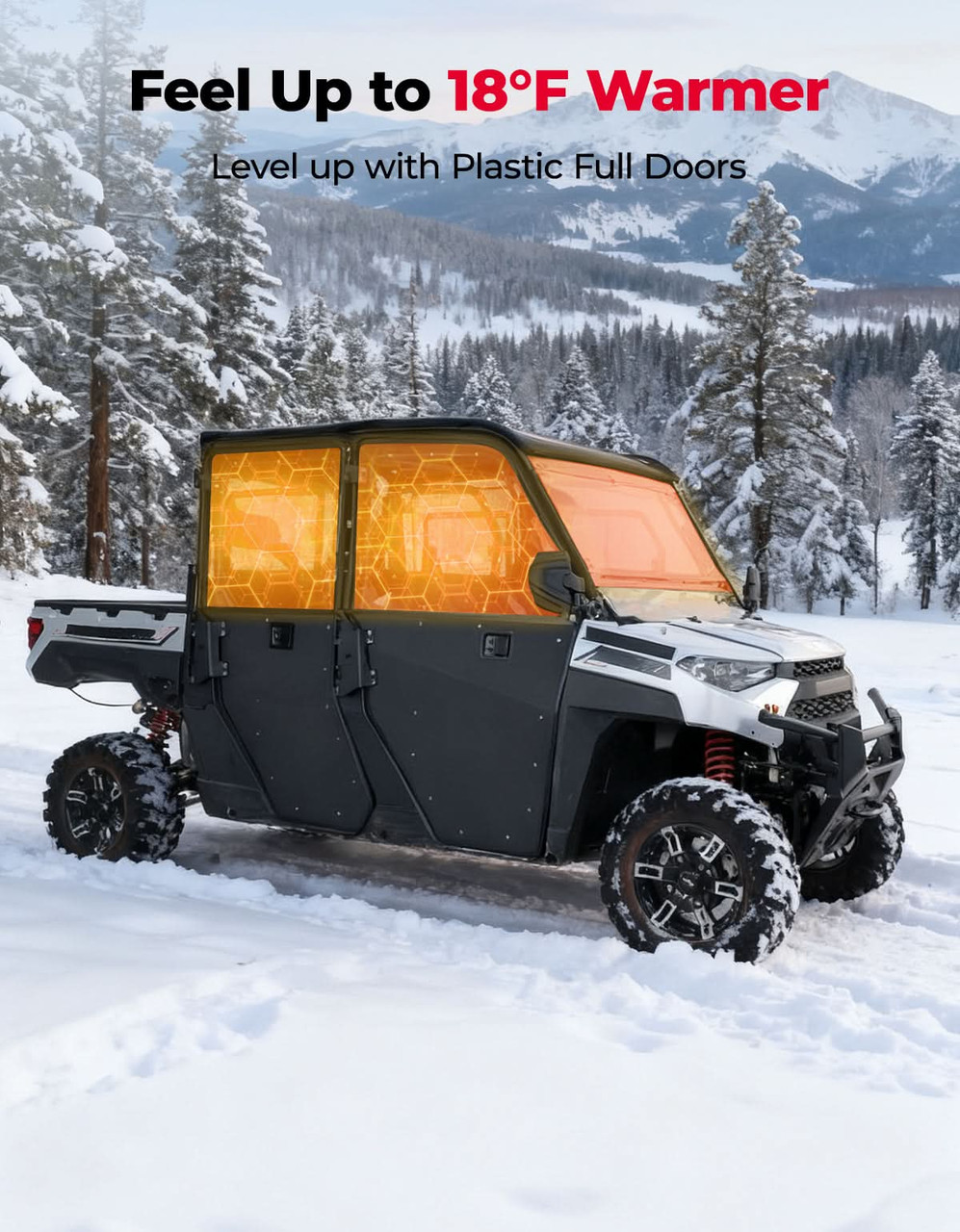 Polaris Ranger Crew XP 1000 2-in-1 Convertible Doors with Vented