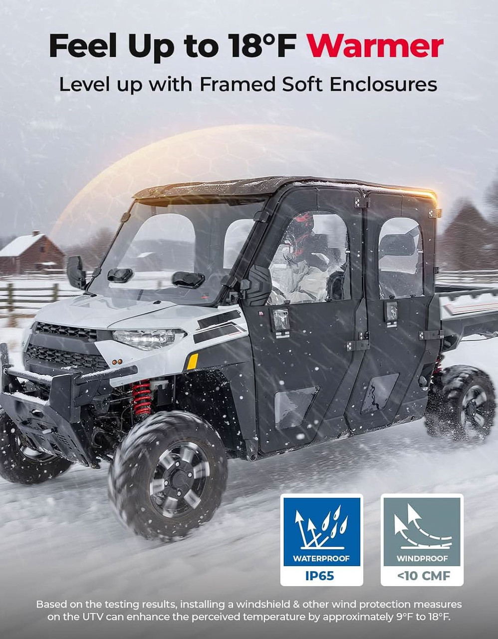 Polaris Ranger CREW XP 1000 Doors With Steel Frame by Kemimoto
