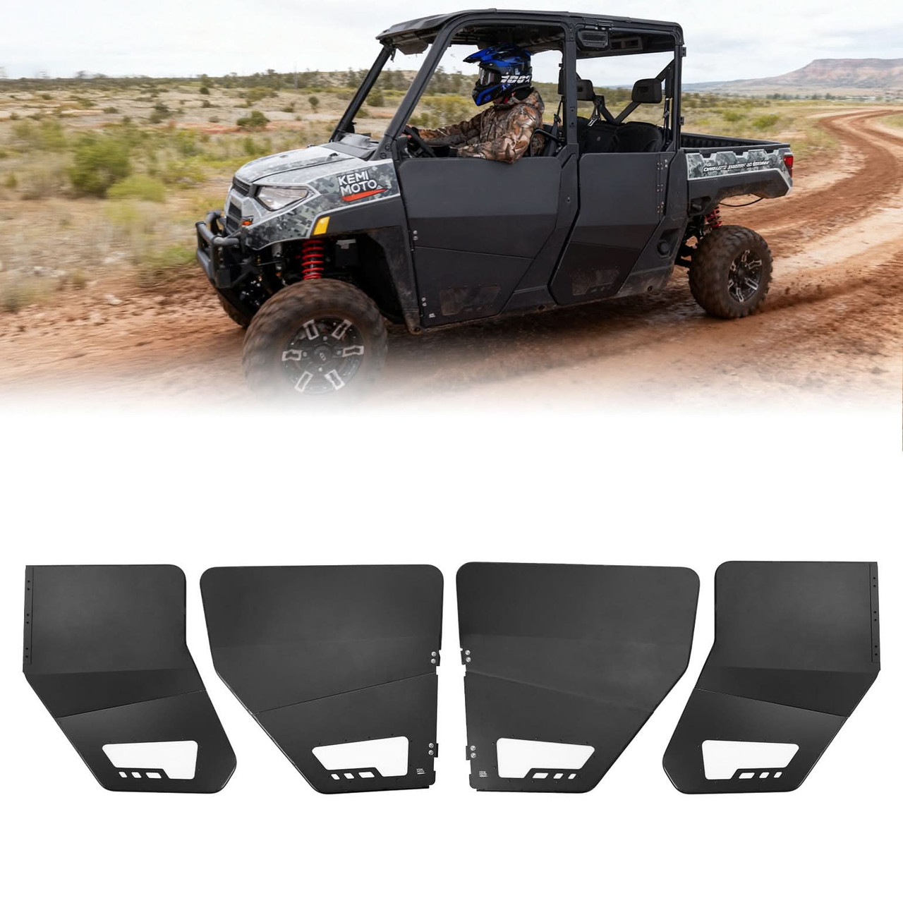 Polaris Ranger Crew XP 1000 Aluminum Half Doors by Kemimoto