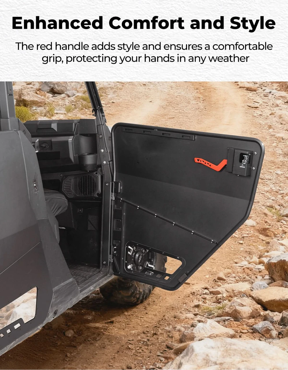 Polaris Ranger Crew XP 1000 Aluminum Half Doors by Kemimoto