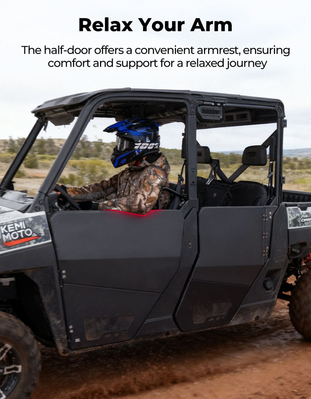 Polaris Ranger Crew XP 1000 Aluminum Half Doors by Kemimoto