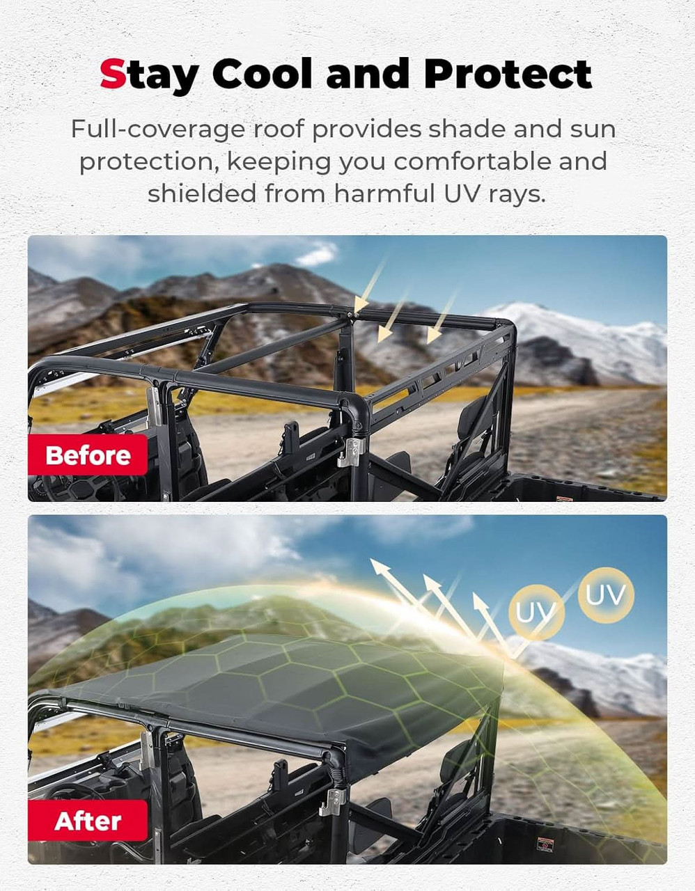 Polaris Ranger Crew XP 1000/Crew 1000 UTV Roof Soft Top by