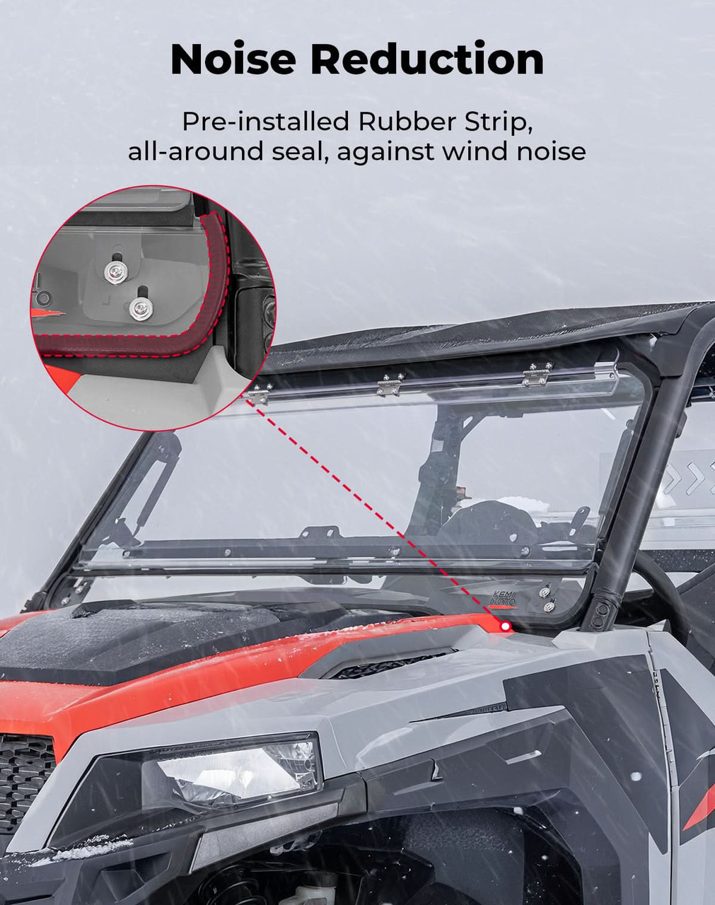 Polaris General 1000/XP 1000 3-in-1 Front Flip Windshield by